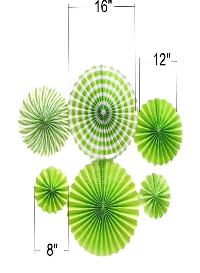 Untumble Jungle Theme Paper Fan Decoration Set for Birthday | Jungle Theme Party Paperfans | 6 Paper Fans in Different Size | Perfect for Jungle Theme Birthday Decoration | Pack of 6 - Image 4